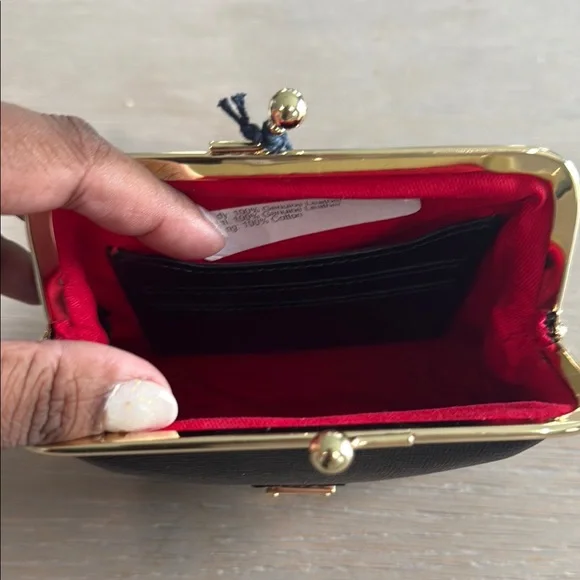 Dooney & Bourke Black Kisslock Coin Purse - Picture 5 of 10